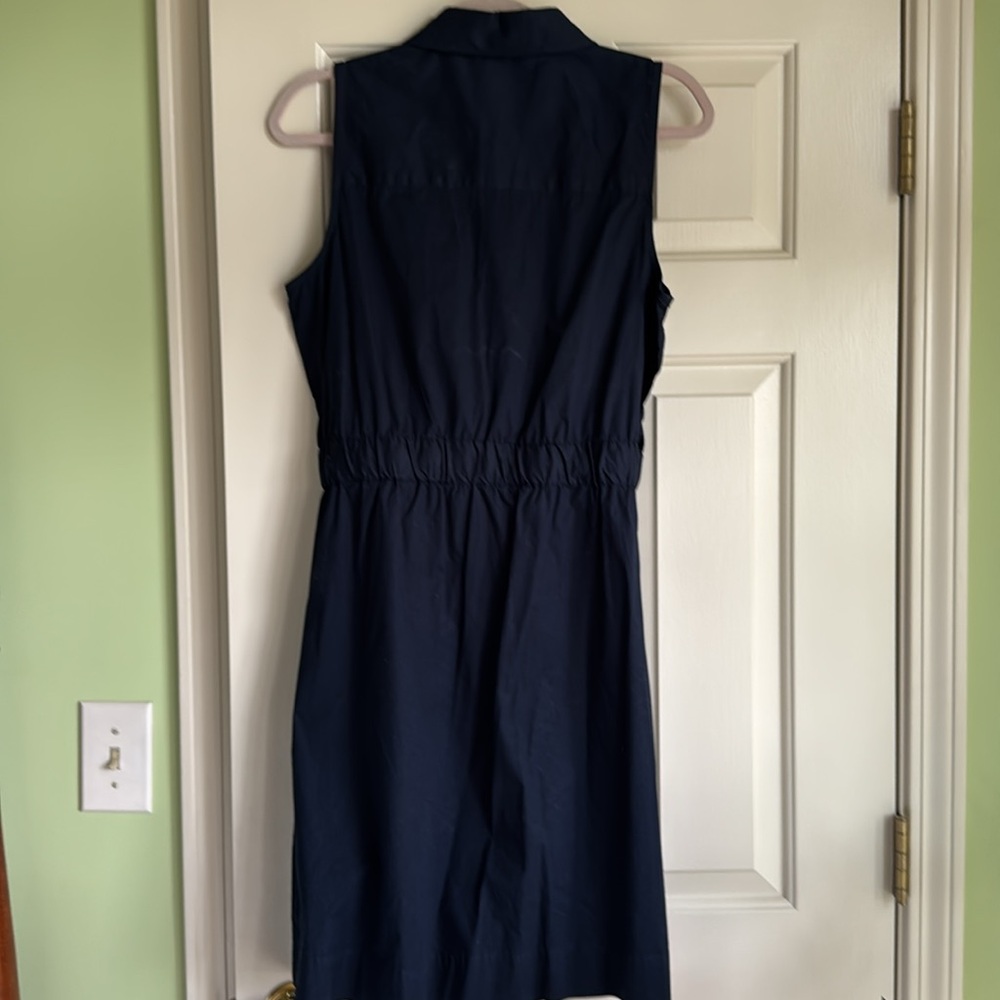 Navy Blue Sleeveless Dress - Picture 2 of 6